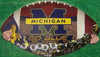   NCAA Michigan Wolverines in the shape of a football 550 pc NIB  