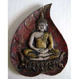  Buddha Sitting Bodhi Leaf Panel_Red(right) 15 Everything 