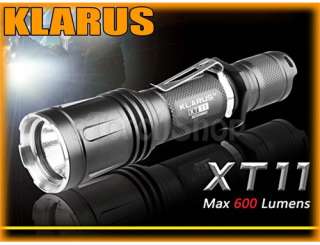 KLARUS XT11 Cree XM L U2 LED 600 LM ANSI 4 Mo Dual Button Flashlight 