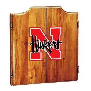  Nebraska Cornhuskers Dart Board Cabinet