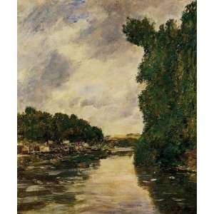   name A River near dAbbeville, By Boudin Eugène 