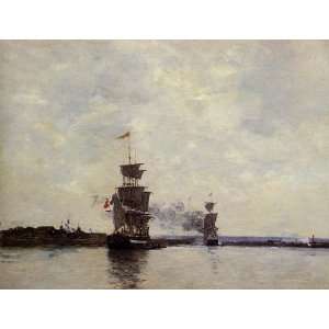   name Havre the Outer Harbor, By Boudin Eugène 