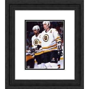  Framed Neely/Bourque Boston Bruins Photograph