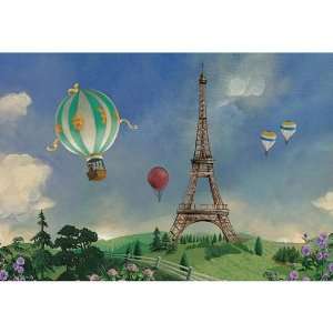  Eiffel Tower and Balloons Art on Canvas Home Accent 