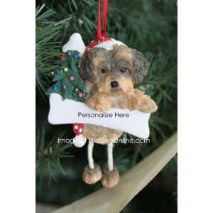  Yorkipoo Dog Dangling/Wobbly Leg Christmas Ornament by E&S 