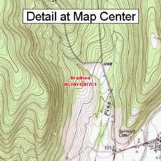   Topographic Quadrangle Map   Bradford, New York (Folded/Waterproof