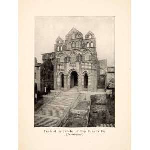  1917 Print Facade Cathedral Nortre Dame Le Puy Roy L 