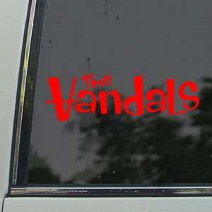  The Vandals Red Decal Punk Rock Band Truck Window Red 