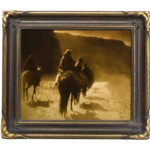  The Vanishing Race   Navaho, 1904   Rare Glass Goldtone 