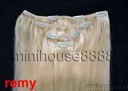 20x43REMY HUMAN HAIR CLIP IN EXTENSION #22,10pc&160g  