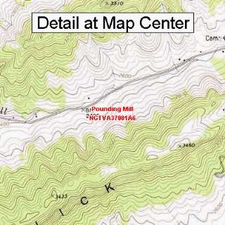  USGS Topographic Quadrangle Map   Pounding Mill, Virginia 