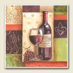  Brie & Bordeaux Tile Trivet