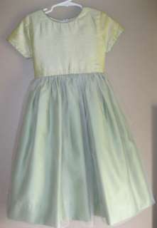 Sylvia Whyte  green silk tulle formal easter dress 
