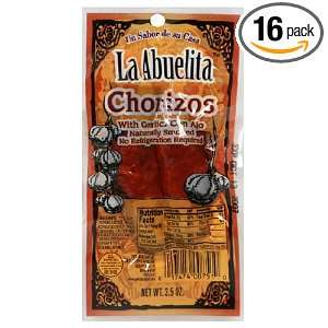 Patrick Cudahy La Abuelita Garlic Chorizo, 3.5 Ounce Packages (Pack of 