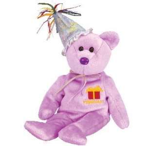   Beanie Baby   FEBRUARY the Teddy Birthday Bear (w/ hat) Toys & Games