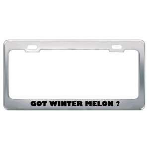 Got Winter Melon ? Eat Drink Food Metal License Plate Frame Holder 