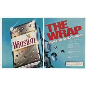  1991 Winston Cigarette Flavor Seal Pack 2 Page Print Ad 