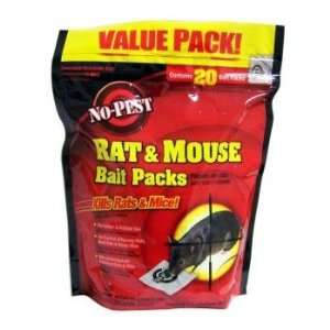    No Pest 20 Count Rat & Mouse Bait Packs Case Pack 6 Automotive