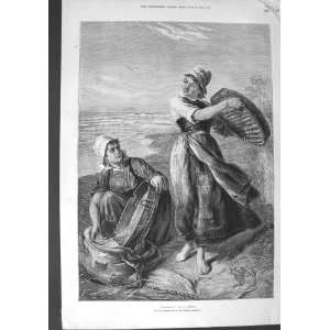    1875 CHESTER FINE ART WINNOWING WOMEN WORKING