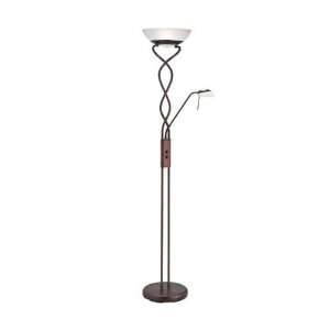   OBB 3 Light Torchiere Floor Lamp in Oil Brushed Bron