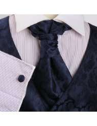 Mens Designer Blue Paisleys Tuxedo Vest Set Match Tuxedo Vests 