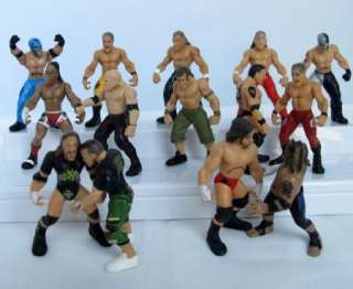WWE WWF Wrestling 5cm Action Figures Toys 10pc Lot (Randomly Assigned 