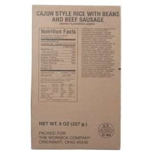 Sausage with Cajun Rice and Beans MRE (Meals Ready to Eat)  