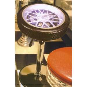  Lighted Tire Adjustable Stool Clock CM 10495