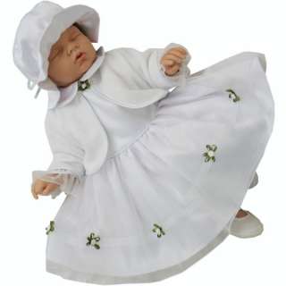 ivory dress satin christening baptism gown bridesmaid party pagent 