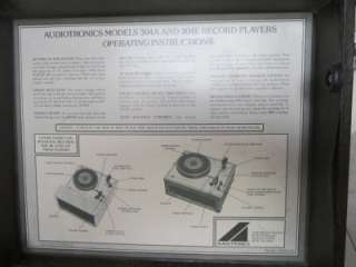 The Voice of Music Turntable Model 296 for Parts or Repair.  