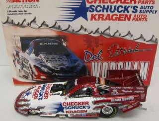 2001 Del Worsham Checker Shucks Kragen 124 Funny Car  