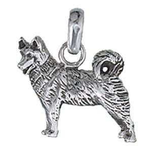 Akita Inu Sterling Silver Hand Crafted Dog Charm