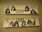KISS 1977 BUMPER STICKERS LOT OF 2 MADISON SQUARE GARDE