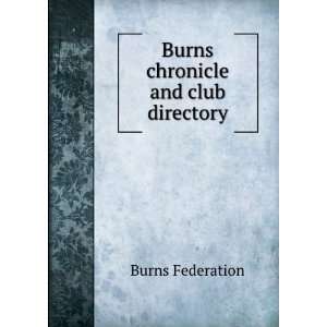  Burns chronicle and club directory Burns Federation 