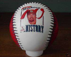 MARK MCGWIRE Making History Fotoball St Louis Cardinals Baseball 