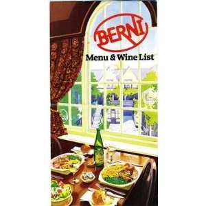  Berni Steak House Menu and Wine List 1982 Bristol England 