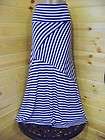   stripe blue white fold over knit flare long maxi $ 30 07 6 % off $ 31