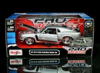 1970 Ford Mustang Boss 302 PRO RODZ Diecast 124 Scale   Silver MIB 