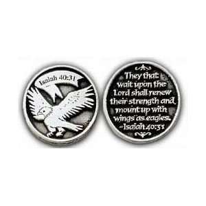  Isaiah 4031 Eagle Pewter Pocket Token