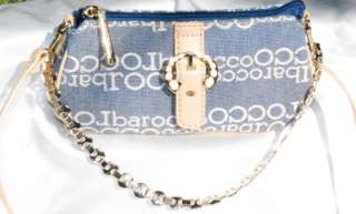 BN Authentic Roccobarocco Small Denim Evening Handbag  