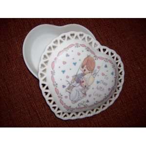 Precious Moments   TO THEE WITH LOVE Porcelain Heart Box