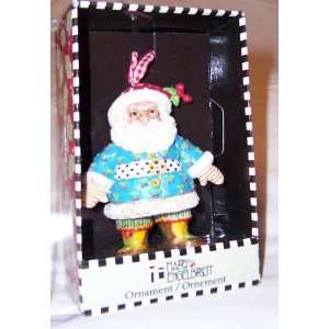   Gift Boxed Cherries Santa Suit Santa Ornament
