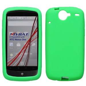  HTC GOOGLE NEXUS ONE GREEN SOLID SILICONE SKIN RUBBER SOFT 
