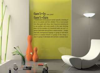 Family Definition Wall Lettering Words Vinyl Art  