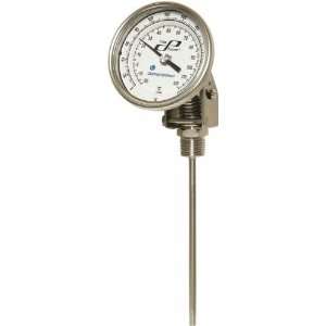   Angle Dual Scale Industrial Bimetal Thermometer;6L;Range 50 550°F
