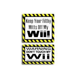  Hands Mitts Off WII   Funny Decal Sticker Set Automotive