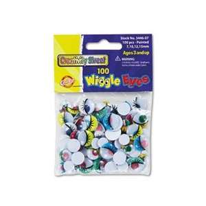 Wiggle Eyes Assortment, Painted Lids & Lashes, 100 Pieces/Pack