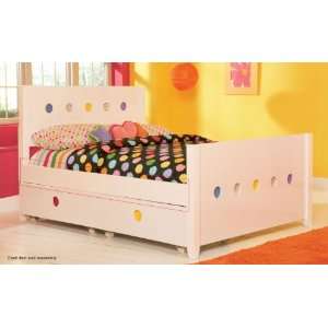  Powell Little Miss Matched Pure Gloss White Panel Bed Set 