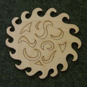 Sun Engraved Craft Shape Cut Out ~* WoodCuts *~ 0231A  