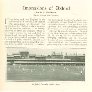  1906 England Oxford University Cricket Boat Races 